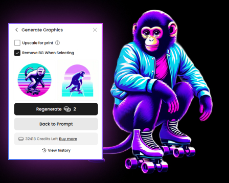 4. Gere seu design com IA